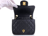 Chanel 2009 Black Caviar Square Mini Flap Bag GHW DYU