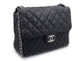 Chanel Black Luxe Chain Around Maxi Flap Bag SHW 65I