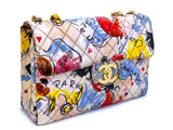 Chanel 95P Vintage "Barbie" Printed Maxi Flap Bag 24k GHW I0C