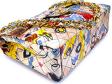 Chanel 95P Vintage "Barbie" Printed Maxi Flap Bag 24k GHW I0C