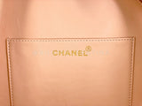 Chanel 95P Vintage "Barbie" Round Vanity Bag Beige Patent 24k GHW E0R