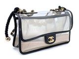 Chanel 19S "By the Sea" Sand Pearl PVC Flap Bag GHW 8T4