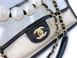 Chanel 19S "By the Sea" Sand Pearl PVC Flap Bag GHW 8T4