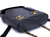 Rare Pristine Chanel 1994 Vintage Black Caviar Triple CC Large Backpack Bag 24k GHW V27