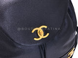 Rare Pristine Chanel 1994 Vintage Black Caviar Triple CC Large Backpack Bag 24k GHW V27