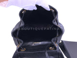 Rare Pristine Chanel 1994 Vintage Black Caviar Triple CC Large Backpack Bag 24k GHW V27