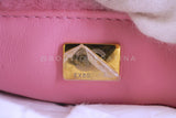 Chanel 2022 Pink Shearling Flap Crossbody Bag GHW 3U4