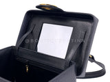 Chanel 1995 Vintage Caviar Box Vanity Case w Strap Bag 24k GHW Z5M