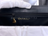 Chanel 1995 Vintage Caviar Box Vanity Case w Strap Bag 24k GHW Z5M