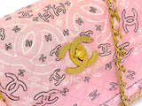 Chanel 1994 Vintage Baby Pink Bandana Maxi Straw Jumbo Flap Bag Paisley Print X43