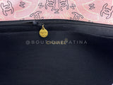 Chanel 1994 Vintage Baby Pink Bandana Maxi Straw Jumbo Flap Bag Paisley Print X43
