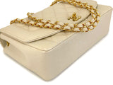 Chanel 1994 Vintage Pale Beige Caviar Medium Diana Flap Bag 24k GHW XI2