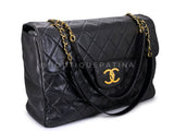 Chanel Vintage 1994 Black XXL Oversized Classic Flap Supermodel Bag 41L