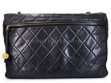 Chanel Vintage 1994 Black XXL Oversized Classic Flap Supermodel Bag 41L