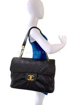 Chanel Vintage 1994 Black XXL Oversized Classic Flap Supermodel Bag 41L