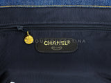 Chanel 1996 Vintage Blue Denim Supermodel Weekender XL Bag 24k GHW H76
