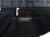 Rare 2012 Chanel Jumbo Denim Patchwork Flap Bag SHW F2P