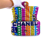 Chanel 21K Rainbow Letter Quilted Logo Flap Bag GHW RN0