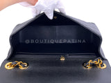 Chanel 2003 Vintage Black Caviar Jumbo Classic Flap Bag 24k GHW UVR