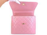 Chanel 2004 Vintage Sakura Pink Caviar Kelly Flap Bag 24k GHW 8TY