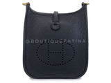 NIB Hermes Black Clemence Mini Evelyne TPM Bag 24k GHW TU4