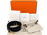 NIB Hermes Black Clemence Mini Evelyne TPM Bag 24k GHW TU4