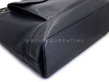 Chanel 1995 Vintage Giant Black Caviar Soft Briefcase Bag 24k GHW 7SC