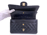 Chanel 2004 Vintage Black Caviar Medium Classic Double Flap Bag 24k GHW D3R