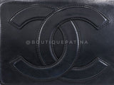 Chanel 1987 Vintage Black Giant Logo Mini Flap Bag 24k GHW C8Z