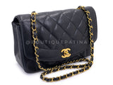 Chanel 1994 Vintage Black Caviar Small Diana Flap Bag 24k GHW 62T