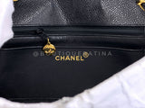 Chanel 1994 Vintage Black Caviar Small Diana Flap Bag 24k GHW 62T