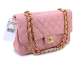 Rare New Chanel 2004 Vintage Pink Sakura Caviar Medium Classic Double Flap Bag 24k GHW BPI