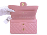 Rare New Chanel 2004 Vintage Pink Sakura Caviar Medium Classic Double Flap Bag 24k GHW BPI