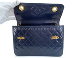 Chanel Vintage 1986 Double Turnlock Mini Briefcase Charm Crossbody Flap Bag 2G4