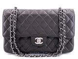 Chanel 2007 Vintage Dark Brown Caviar Medium Classic Double Flap Bag SHW FSI