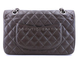 Chanel 2007 Vintage Dark Brown Caviar Medium Classic Double Flap Bag SHW FSI