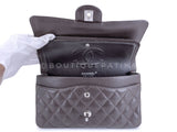 Chanel 2007 Vintage Dark Brown Caviar Medium Classic Double Flap Bag SHW FSI