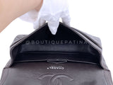 Chanel 2007 Vintage Dark Brown Caviar Medium Classic Double Flap Bag SHW FSI