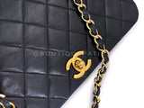 Pristine Chanel 1989 Vintage Black Lambskin Medium Full Flap Bag 24k GHW XQF