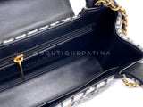 Chanel 24A Black White Houndstooth Small Kelly 2-Way Flap Bag 6NV