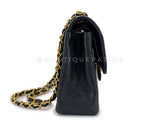 Chanel 2001 Vintage Black Caviar Small Classic Double Flap Bag 24k GHW 9TI