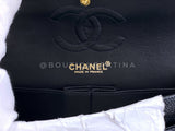 Chanel 2001 Vintage Black Caviar Small Classic Double Flap Bag 24k GHW 9TI