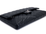 Chanel 2020 Black Caviar Timeless Flap Clutch Bag SHW DTG