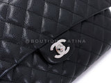 Chanel 2020 Black Caviar Timeless Flap Clutch Bag SHW DTG