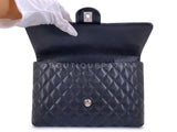 Chanel 2020 Black Caviar Timeless Flap Clutch Bag SHW DTG