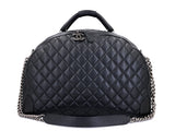 Chanel Airlines Grained Calfskin Oversized Bowler Duffle Bag RHW BZS