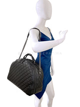 Chanel Airlines Grained Calfskin Oversized Bowler Duffle Bag RHW BZS