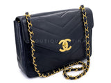 Chanel 1994 Vintage Black Caviar Jumbo Envelope Flap Bag 24k GHW ZB1