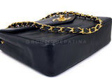 Chanel 1994 Vintage Black Caviar Jumbo Envelope Flap Bag 24k GHW ZB1