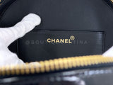 Chanel 1995 Barbie Vanity Round Patent Circle Case Bag